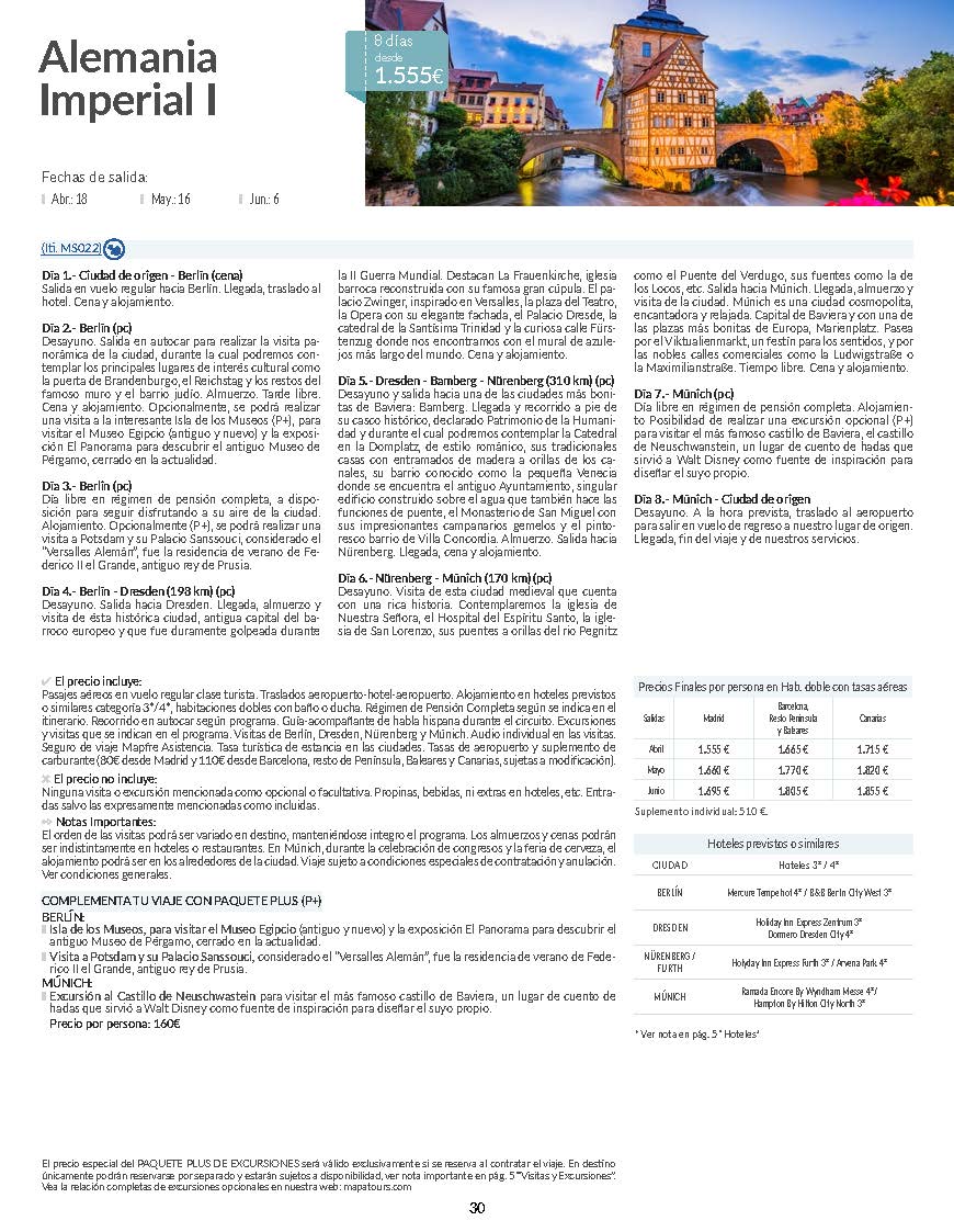 SAMATRAVEL Alemania imperial senior hasta 6jun